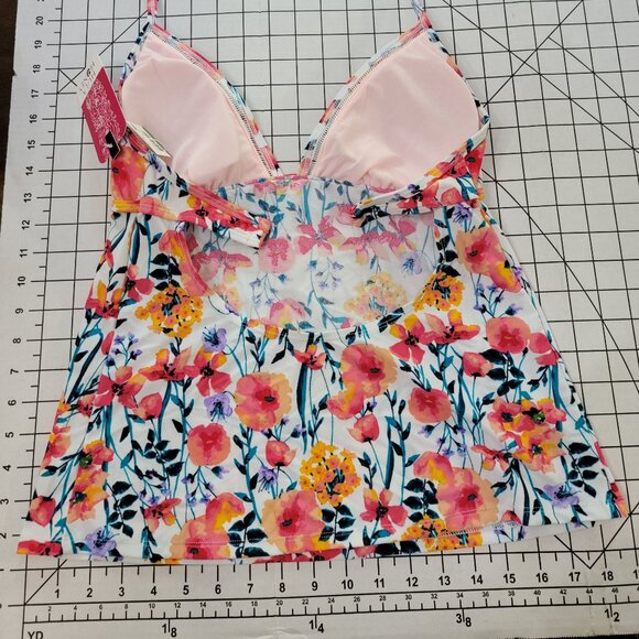 NWT Hula Honey S Such a Fleury Printed Poppy Tankini Swim Top #88120 - Picture 5 of 5